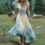 Giulia™ | Vestido boho longo com estampado floral