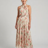 Aurelle | Vestido Midi Floral com Alças