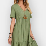 Raquel | Vestido Decote V Floral Verão