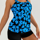 Mariana | Conjunto Tankini Flor da Noite