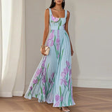 LYRA | Elegante vestido maxi com silhueta de pregas que favorece