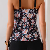 Mariana | Conjunto Tankini Flor da Noite