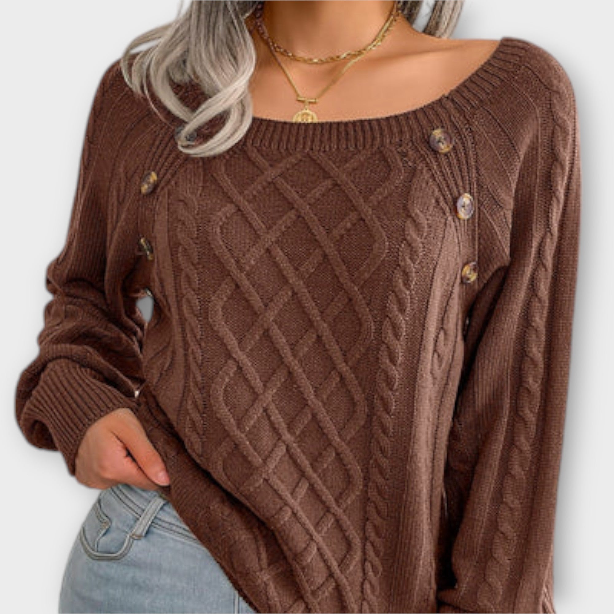 Malia - Pullover Tricotado com Botões