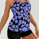 Mariana | Conjunto Tankini Flor da Noite