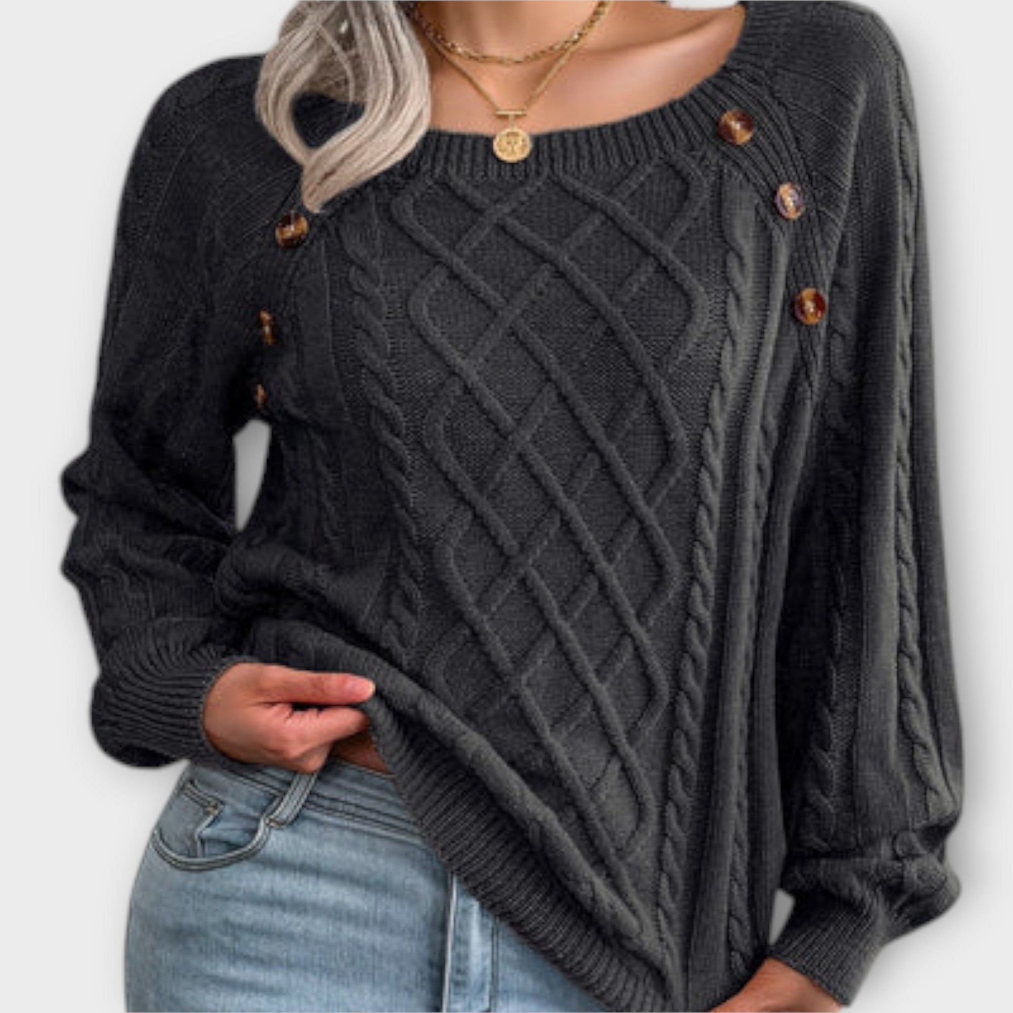 Malia - Pullover Tricotado com Botões