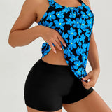 Mariana | Conjunto Tankini Flor da Noite