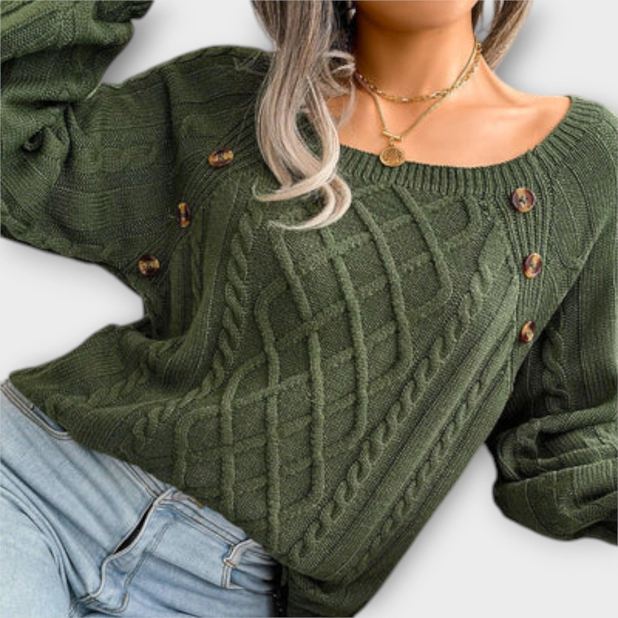 Malia - Pullover Tricotado com Botões