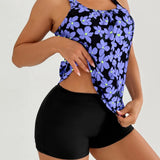 Mariana | Conjunto Tankini Flor da Noite