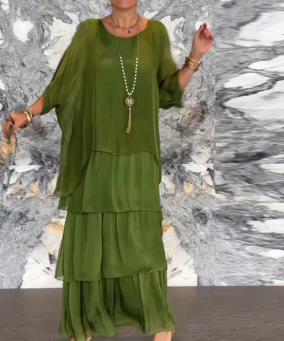 Lara – Vestido longo fluido elegante