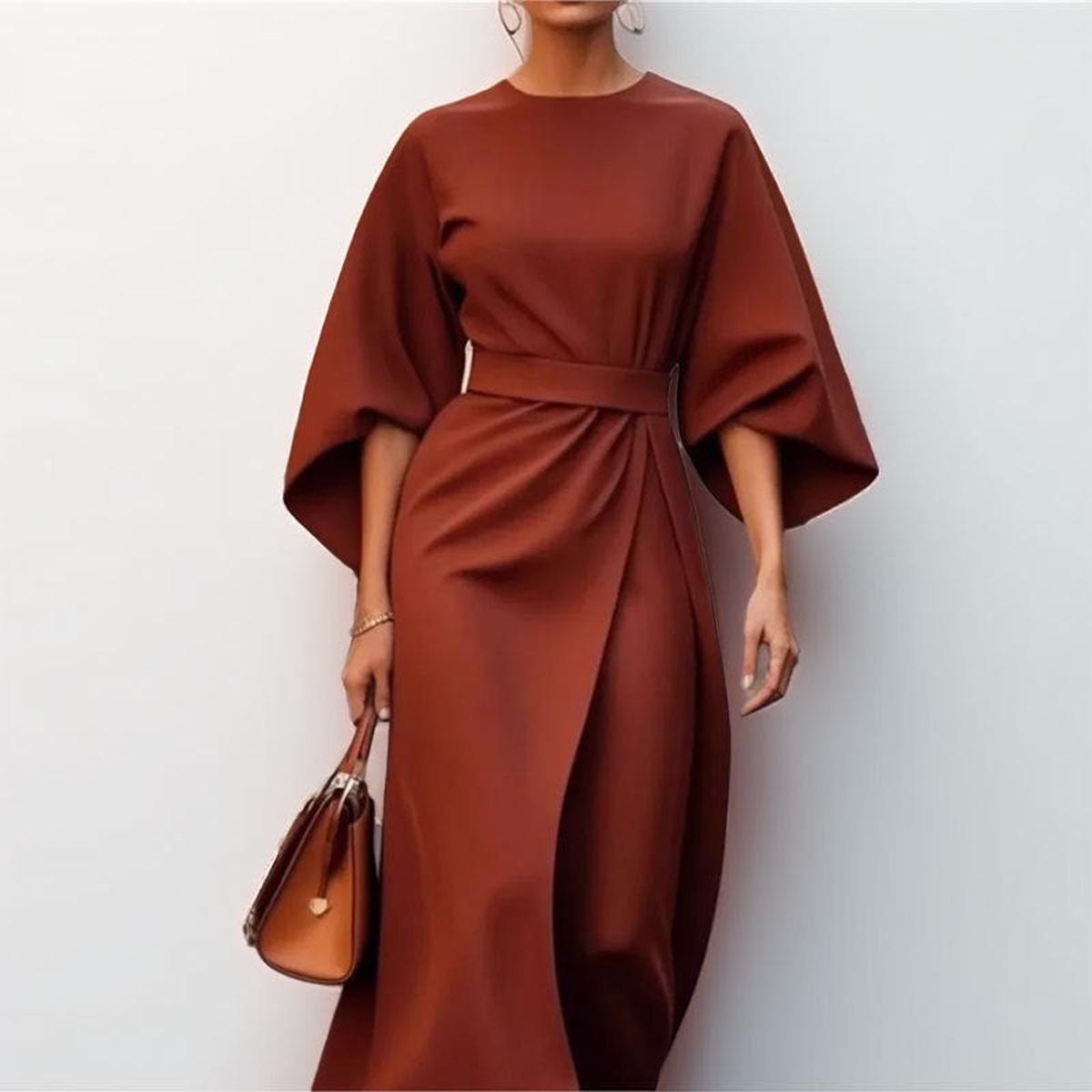 KATARZYNA | VESTIDO MAXI COM MANGAS DE KIMONO