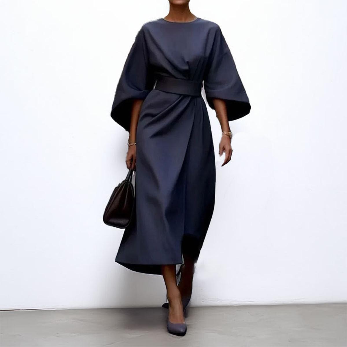 KATARZYNA | VESTIDO MAXI COM MANGAS DE KIMONO
