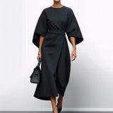 KATARZYNA | VESTIDO MAXI COM MANGAS DE KIMONO