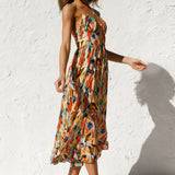 GABRIELLA | Vestido de Verão Impresso com Conforto Fresco e Estilo Solar