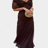 Magda - Vestido longo floral com decote em V