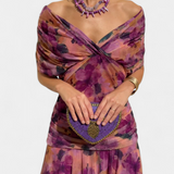 Magda - Vestido longo floral com decote em V