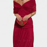 Magda - Vestido longo floral com decote em V