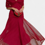 Magda - Vestido longo floral com decote em V