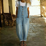 Mae™ | Salopette vintage em algodão suave com efeito denim