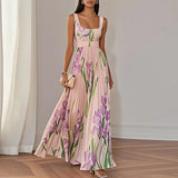 LYRA | Elegante vestido maxi com silhueta de pregas que favorece