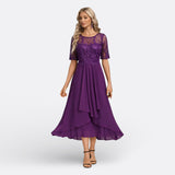 Mariana - Vestido Renda Azul-escuro