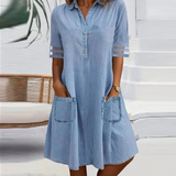 Jennie™ | Vestido de verão em denim com bolsos