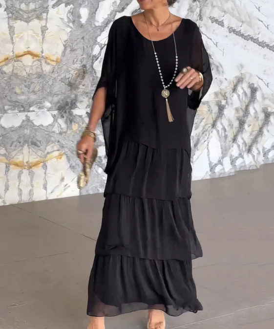 Lara – Vestido longo fluido elegante