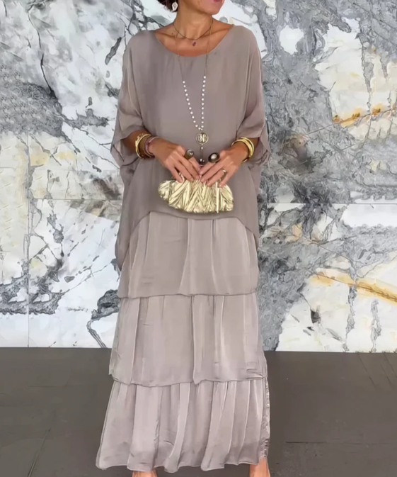 Lara – Vestido longo fluido elegante
