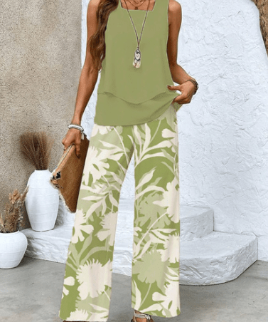 Tânia | Conjunto Elegante Neutro Verão