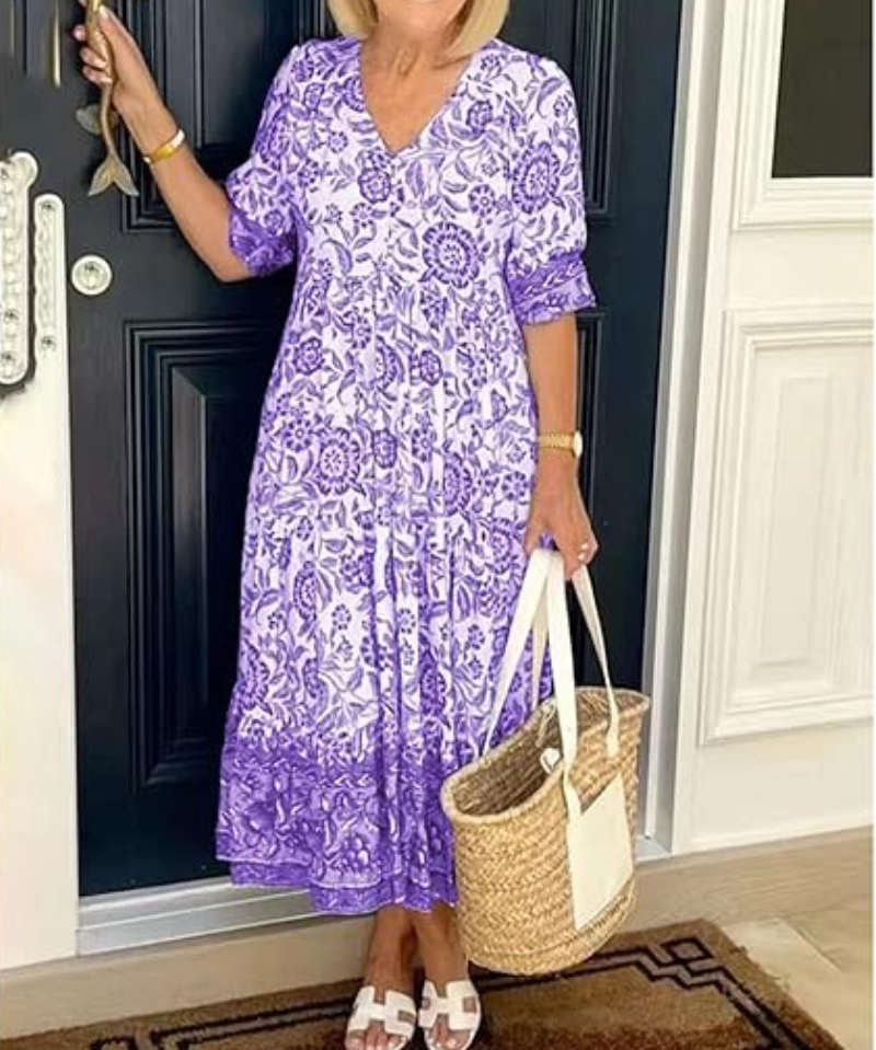 Ella™ | Vestido de Verão com Estampado Floral