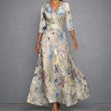 CALLA | Vestido Maxi Floral Escultórico para uma Elegância Confiante