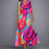 CALLA | Vestido Maxi Floral Escultórico para uma Elegância Confiante