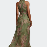 Livia - Vestido Maxi Halter Floral