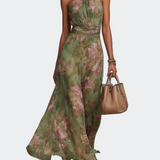 Livia - Vestido Maxi Halter Floral
