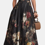 Violetta - Vestido Midi Cetim Preto
