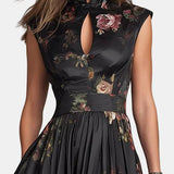 Violetta - Vestido Midi Cetim Preto