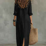 WILLOW | Vestido Maxi Sem Esforço com Silhueta Lisonjeira Versátil para o Dia a Dia