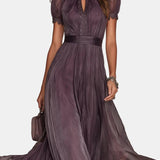 Flavia - Vestido Roxo Renda Chiffon