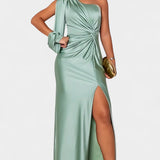 Andrea - Vestido Drapeado Um Ombro