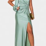 Andrea - Vestido Drapeado Um Ombro