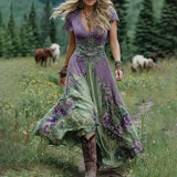 Giulia™ | Vestido boho longo com estampado floral