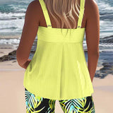 Diana | Conjunto Tankini Canelado Favorecedor
