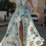 Julie - Vestido Renda Florido Verde-Claro