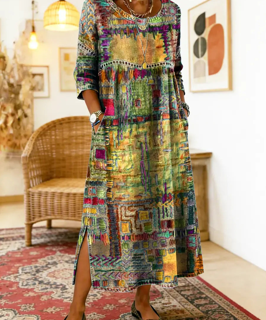 Bruna | Vestido Midi Estampado