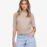 Bege Losse SS - Sweater