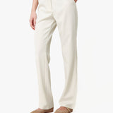 Bege Calças Clássicas Ajustadas - Pantalon