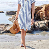 Maartje™ | Vestido de camisa leve de verão com riscas