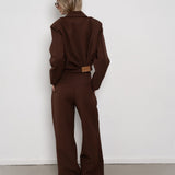 Pantalon Premium Largura Castanho