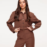 Bruine Studio Cropped - Casaco