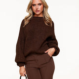 Pullover de Lã Castanho