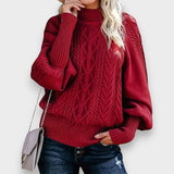 Tinsley | Sweater de Malha Casual de Manga Longa